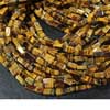 Natural Tigers Eye Rectangular Nugget Beads Strand Length 14 Inches and Size 8mm to 10mm approx.